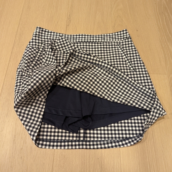 Checkered Navy and White Women's Skort - Picture 5 of 7